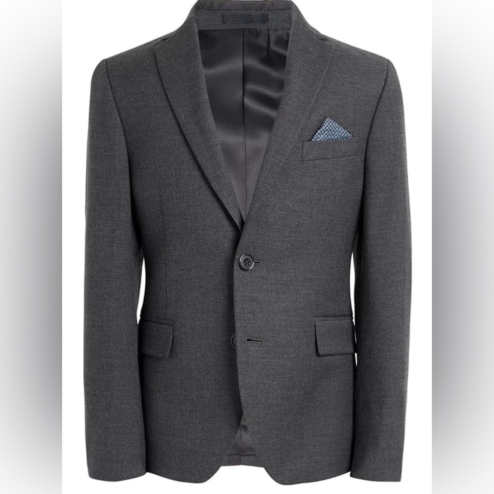 Lauren Ralph Lauren Big Boys Solid Two-Button Sport Coat 16R Charcoal Grey NWT